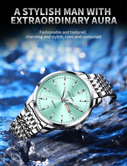2025 New Top Brand Luxury Man Wristwatch Waterproof Luminous Date Men Watches Stainless Steel Quartz 43mm Men's Watch Male reloj