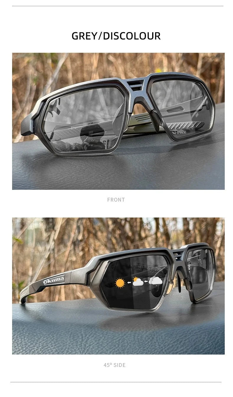 OKUMA New outdoor fishing fishing glasses for UV400 polarization to find fish, suitable for cycling, hiking and mountaineering.