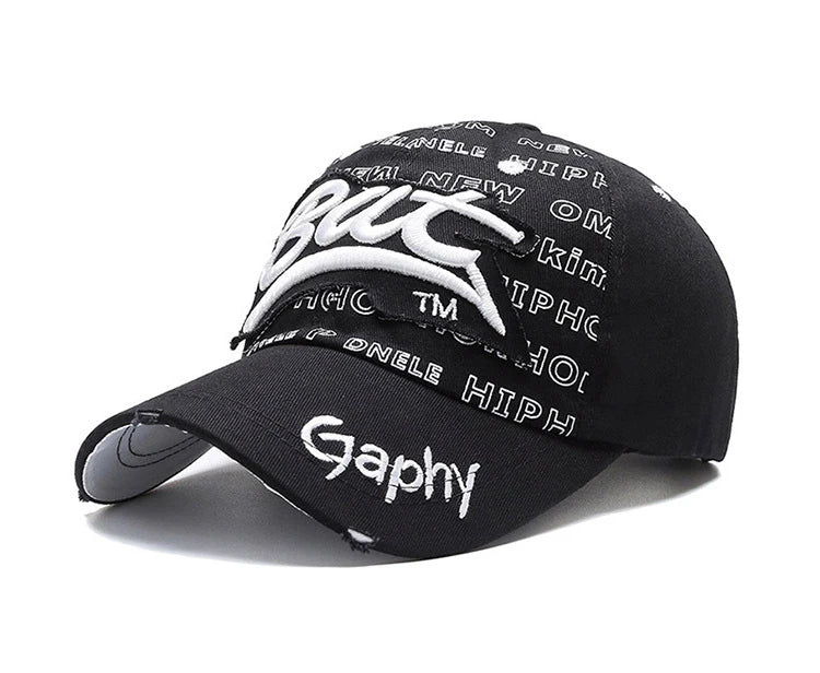 Hat Men'S Hip Hop Baseball Cap Korean Version Ins Tide Brand Summer Letter Embroidered Cap, Sun Protection Hat