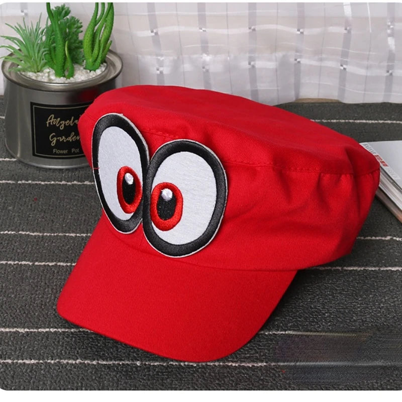 Anime Game Super Luigi Brothers Cosplay Hat Cosplay Odyssey Unisex Adult Funny Big Eyed Sun Hat Baseball Cap