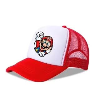 Mario Casual Baseball Sun Caps Action Universal Polyester Hat Children Truck Driver Items Adult Adjustable Anime Peripherals