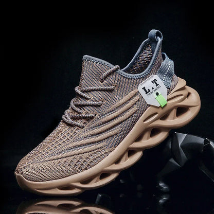 YRZL Men's Sport Shoes Breathable Lightweight Sneakers Outdoor Mesh Black Running Shoes Athletic Jogging Tennis Walking Shoes