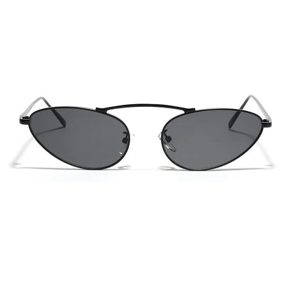 Luxury Brand Cat Eye Sunglasses Women 2025 Fashion Unique Small Oval Sun Glasses Trendy Metal Frame Cool Triangle Eyewear UV400