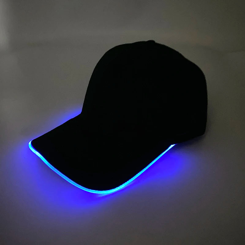 Adult Hat Led Optical Fibre Cap Hip Hot Hat NightClub Concert Masquerade Outdoor Fun Event Supplies Rap Summer Hat