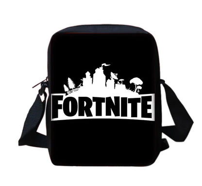 New Game FortniteS Child School Backpack With Shoulder Bag Pencil Bags School Bags for Boys Girls Best Gift