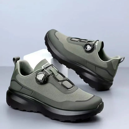 Original, neu, Herren, Sneaker mit drehbarem Knopf, Fahrsneaker, Plateau-Freizeit- und Wanderschuhe, Outdoor, strapazierfähige Lauf- und Sportschuhe, Plus-Größe