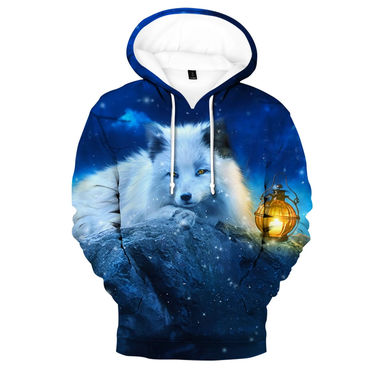 Populära hiphop-hoodies med ny 3D-rävprint, bekväma sweatshirts för män/kvinnor och vuxna/barn, avslappnade pullovers