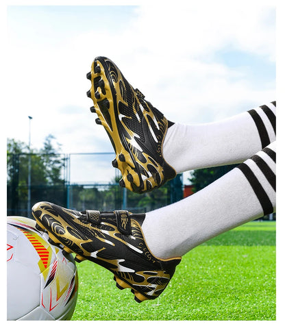 Zapatillas de fútbol infantiles para colegio, botas de fútbol profesionales con tacos para césped, calzado deportivo de entrenamiento para niños, botas de futsal y fútbol outdoor 28-38
