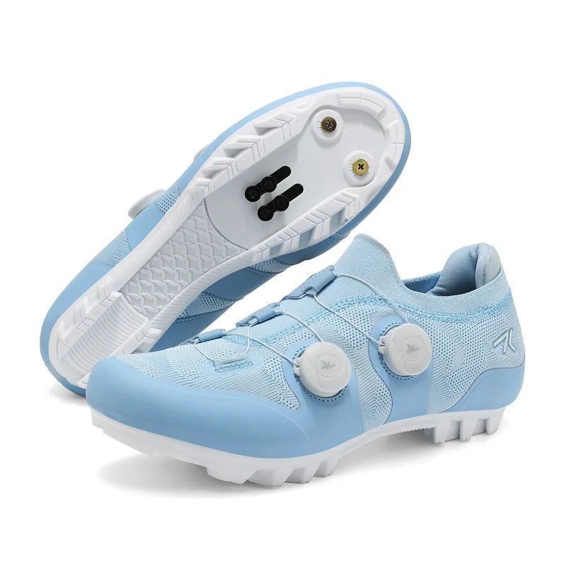 Men's MTB Cycling Shoes New Women's Pink Self-Locking Cleats Speed Road Bicycle Shoes Flat Trail Racing SPD Mountain Bike Sneakers