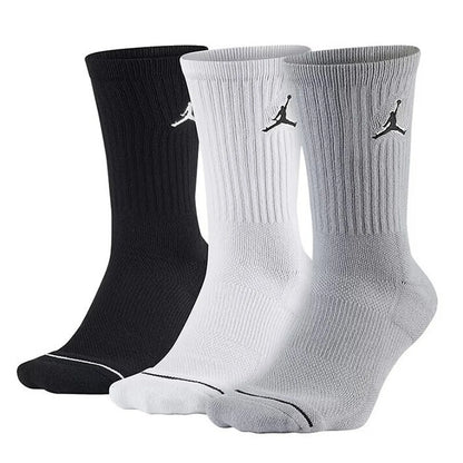 Nike Basketball Socks: AJ Jordan Triple Pack Mid-Calf Socks for Men and Women—Breathable and Moisture-Wicking SX5545-915