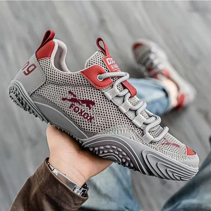 Men's Breathable Running Shoes Lightweight Mesh Upper Comfortable Soft Sole Sporty Casual Sneakers Trendy Summer Footwear