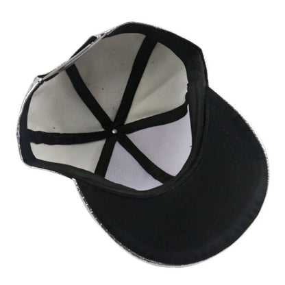 Trendy PU Crocodile Skin Hip Hop Cap For Men Women Rap Snap Back Cap Letter Flat Baseball Bonnet Homme Gold Dad Trucker Hat