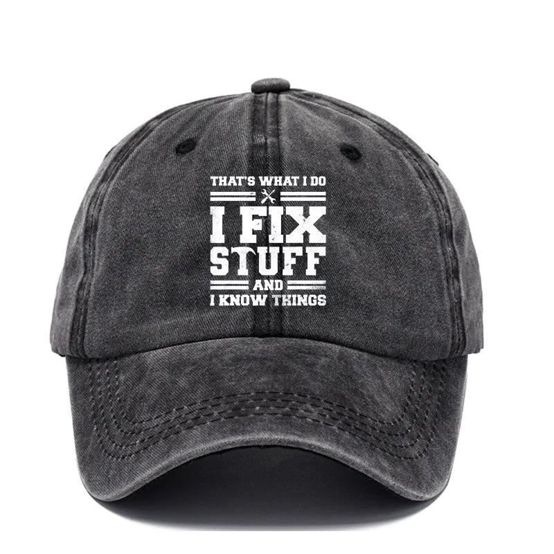 FOCUS Print Cap Washed Cotton Adjustable Classic Style Baseball Cap, Sports Duckbill Hat for Men and Women