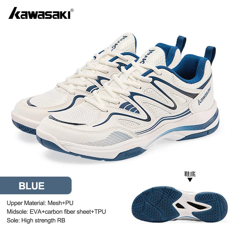 Retro Design Badminton Shoes Kawasaki Original 2025 Anti-Torsion Carbon Sheet Professional Sports Table Tennis Shoes C32016