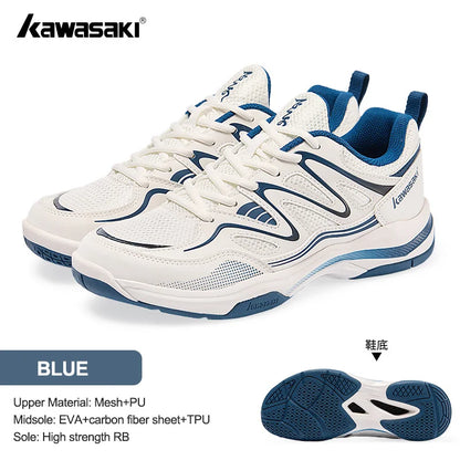 Retro Design Badminton Shoes Kawasaki Original 2025 Anti-Torsion Carbon Sheet Professional Sports Table Tennis Shoes C32016