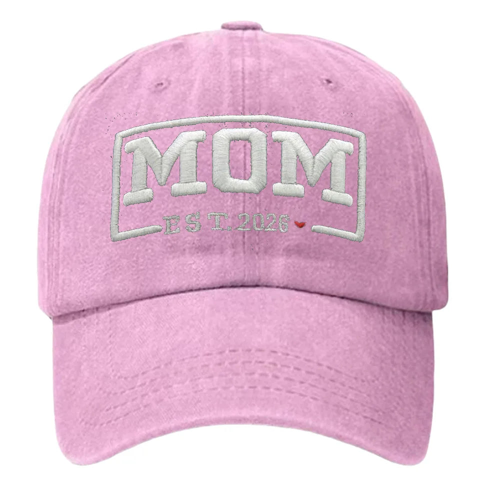 2pcs Retro Washed DAD MOM embroidery Embroidered Baseball Hat for women,Outdoor Sport Adjustable Sunshade breathable driver caps