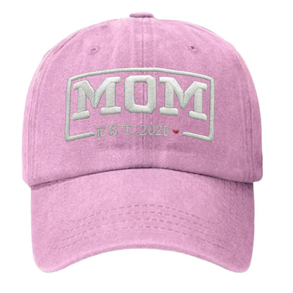 2pcs Retro Washed DAD MOM embroidery Embroidered Baseball Hat for women,Outdoor Sport Adjustable Sunshade breathable driver caps