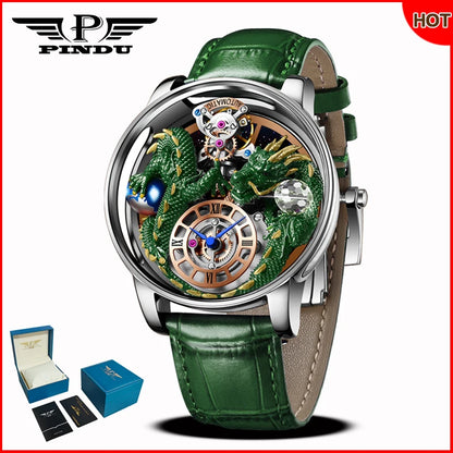 PINDU Design 2025 NEUE Herrenuhr Diamond Tourbillion Top-Marke Luxus Astronomia Quarzuhr für Herren Saphirglas wasserdichte Uhr