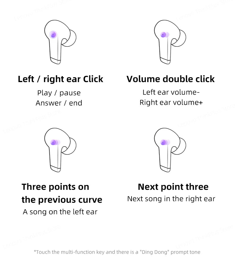 Lenovo LP5 TWS Wireless Bluetooth Earphones with Mic, Lenovo LP5 Gaming Earbuds Bluetooth 5.3 Headphones, Noise Cancelling Sports Earbuds with HD Calls & Charging Case