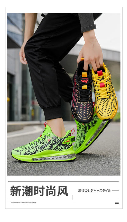 Luxury Men's Sneakers Casual Breathable Trainer Race Fashion Loafers Running Shoes for Male Tenis