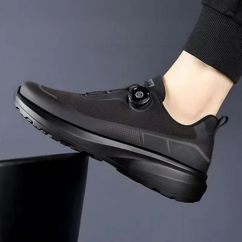 Original, neu, Herren, Sneaker mit drehbarem Knopf, Fahrsneaker, Plateau-Freizeit- und Wanderschuhe, Outdoor, strapazierfähige Lauf- und Sportschuhe, Plus-Größe