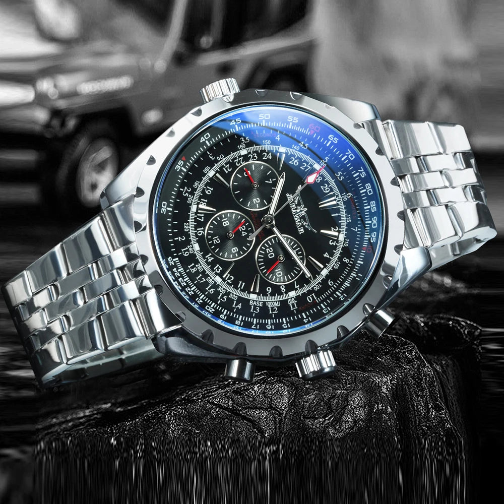JARAGAR 212 Mechanisch automatisch herenhorloge, modieus, zakelijk, luxe, weekkalender, herenhorloge, premium cadeau, Reloj Hombre