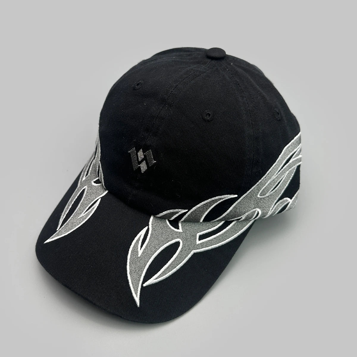 Niche Hip Hop Letter Flame Flag Baseball Hats New Unisex Sunshade Personal Versatile Color Block Fashion Retro ins Peaked Caps