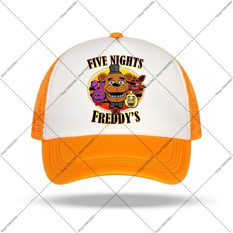 FNAF Baseball Cap Five Nights At Freddys Unisex Sun Hats Cartoon Anime Printed Hat Boys Girls Fashion Caps Birthday Party Gifts