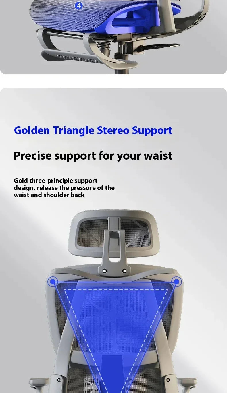 Ergonomic Gaming Chair Office Desk Chair with 3D Headrest, Adjustable Armrests, Lumbar Support, Reclining Computer Chair with Footrest