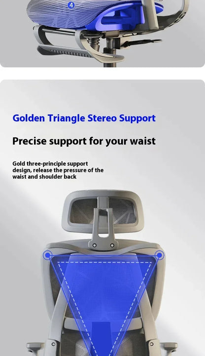Ergonomic Gaming Chair Office Desk Chair with 3D Headrest, Adjustable Armrests, Lumbar Support, Reclining Computer Chair with Footrest