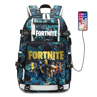 Fortnite Game Print Student Backpack Boys Girls Large Capacity School Bag Waterproof Lightweight Durable Bookbag Birthday Gift