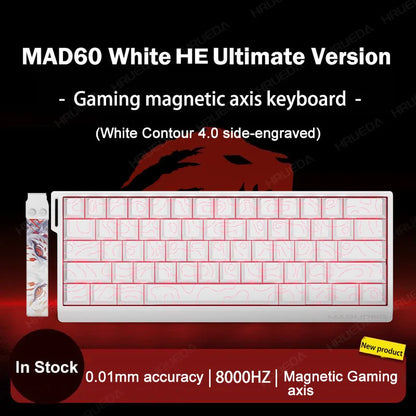 MADLIONS Mad 60he Mad60HE Mad 68HE Teclado mecánico para gaming personalizado con interruptor magnético, cableado, hot swap y tasa de sondeo de 8K