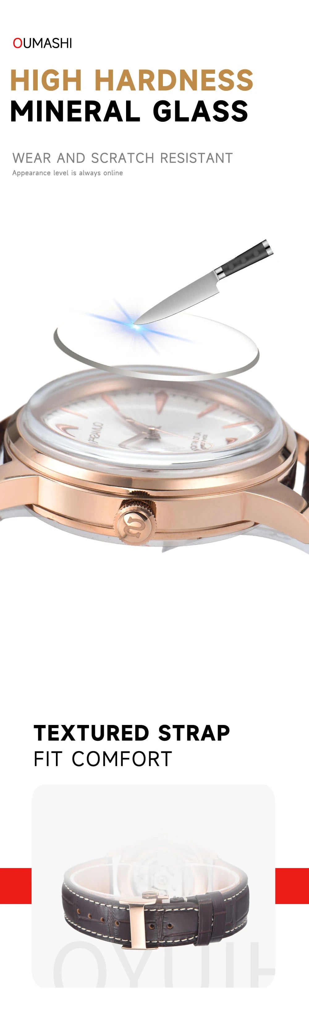 40mm NH35 Watch Cocktail Automatic Mechanical Watch High Quality Stainless Steel Double Dome Waterproof Case Leather Band Watch