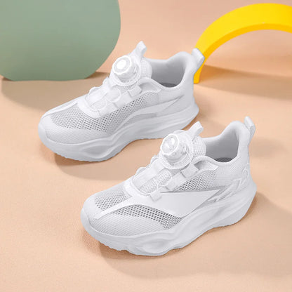 Children Sneakers Fashion Thick Soft Sole Cushioning Elastic Casual Comfortable Tennis Shoes New Lightweight Mesh Jogging Shoes