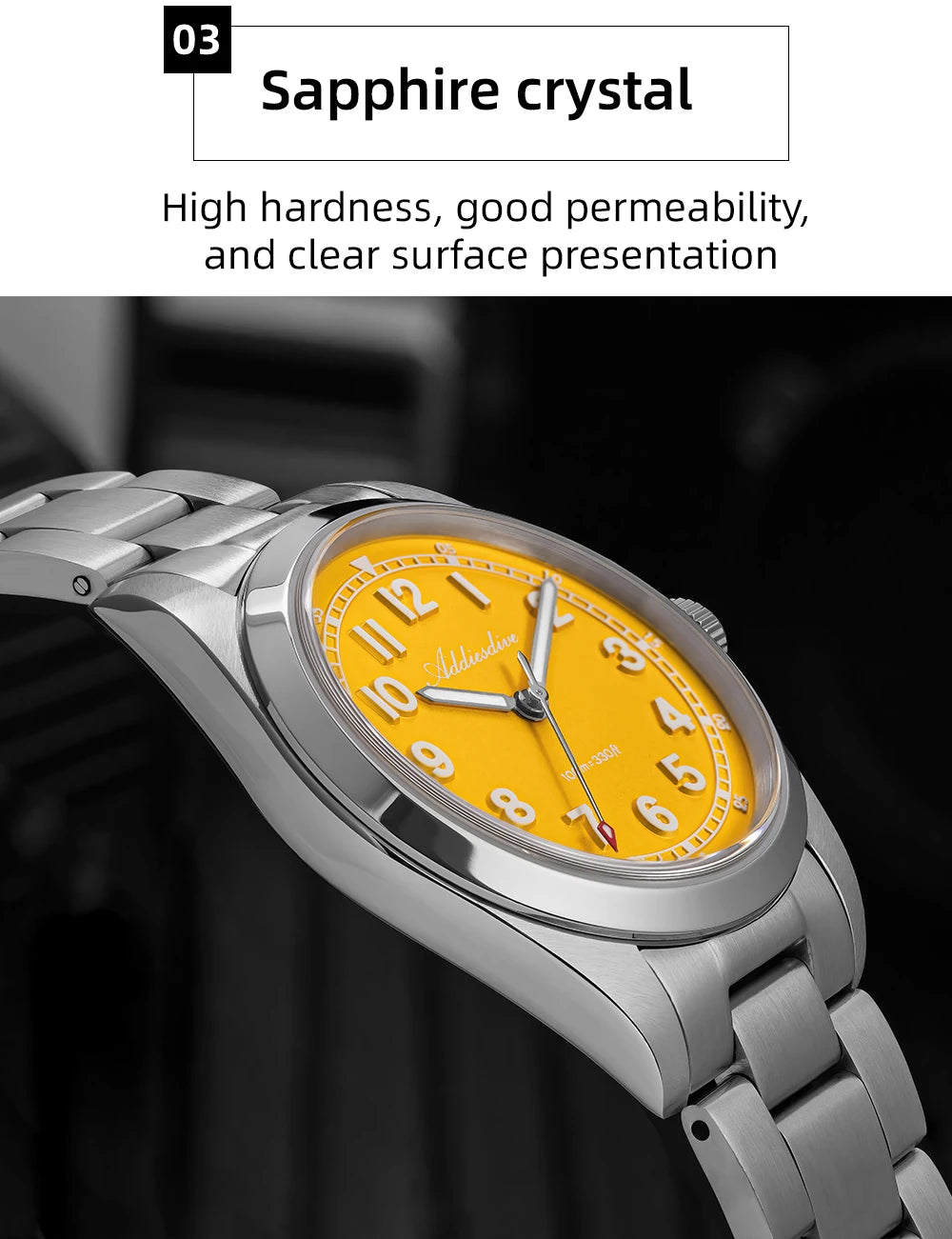 ADDIESDIVE 2026 New Men's Luxury Quartz Watch 100m Water Resistance Sapphire Crystal Japanese Movement BGW9 Blue Lume AD2521