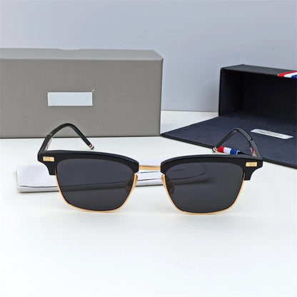 Brand Design Design Men's Polarized Sunglasses Alloy Acetate Square UV400 Sunglass for Women Outdoor Driving Eyewear Shade TB711