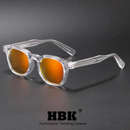 HBK Fashion Retro Men Sunglasses Classic Square Frame  Design Sun Glasses Women Outdoor Travel Party Business Festival Gift