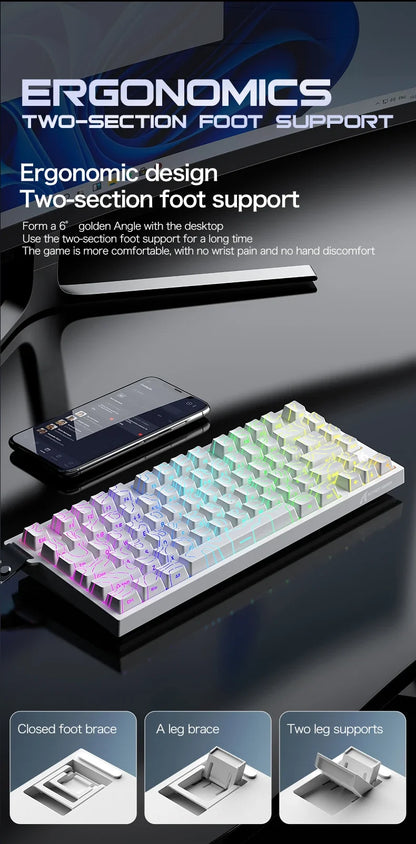 ATTACK SHARK R82 HE kabelgebundene magnetische 75%-Gaming-Tastatur mit RGB, 8000Hz, Rapid Trigger und 0.005mm Auslösung