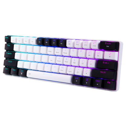 DAREU EK861S RGB Wired Mechanical Keyboard 61 Keys Red Switches ABS Keycaps N-key Rollover with Magnetic Feet