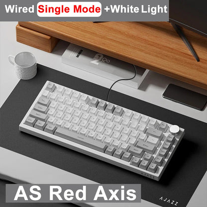 Ajazz AK820 /AK820PRO Gaming Mechanical Keyboard 82 Keys Wired Bluetooth 2.4GHz Wireless Gamer Keyboard Custom Gasket for Laptop