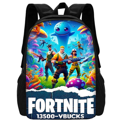 New Game FortniteS Child School Backpack With Shoulder Bag Pencil Bags School Bags for Boys Girls Best Gift
