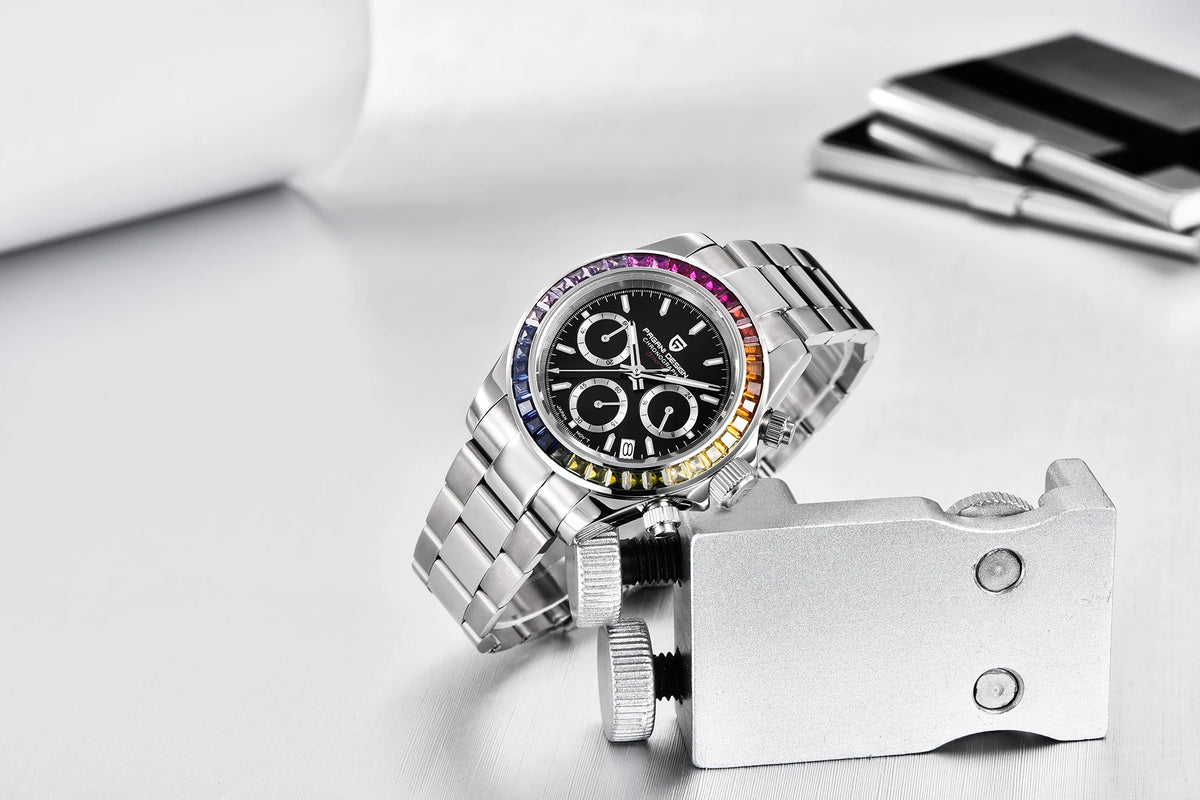 Chronographenuhr für Herren von PAGANI DESIGN – Luxuriöse Quarz-Armbanduhr, leuchtend und wasserdicht.