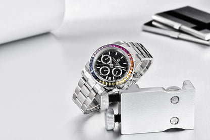 Chronographenuhr für Herren von PAGANI DESIGN – Luxuriöse Quarz-Armbanduhr, leuchtend und wasserdicht.