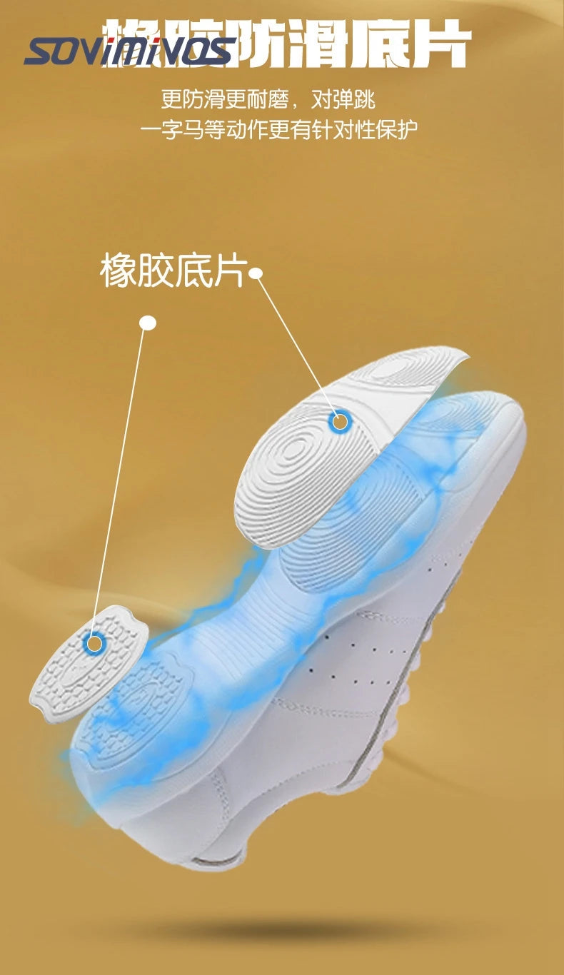 Women Dance Shoes Lightweight Flat Athletic Shoes Competitive Aerobic Gymnastics Shoes Fitness Sports Shoes White Dance Sneakers