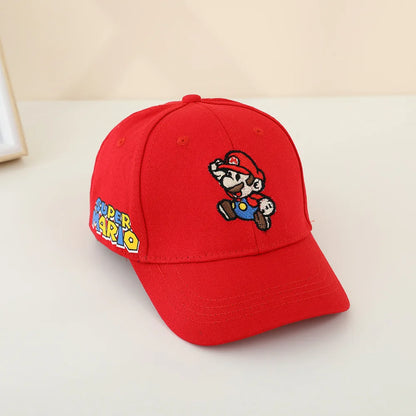 New Super Mushroom Peach Baseball Cap Creative High Color Cartoon Printed Boys and Girls anime merchandise Trendy birthday gifts