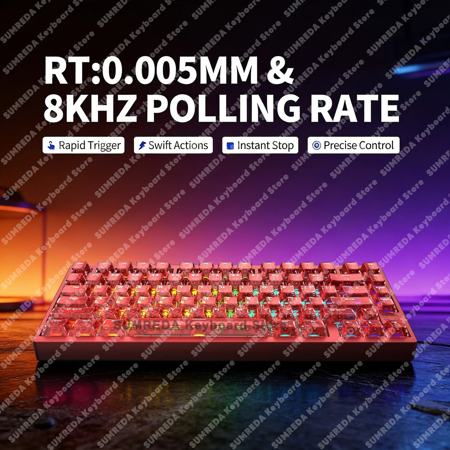 IROK MG75 PRO MG75 Max Magnetic Gaming Mechanical Keyboard RT0.001mm 8K 0.125ms Delay Aluminium RGB Hot Swap Wired Game Keyboard