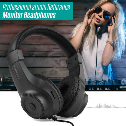 Écouteurs stéréo filaires, casque d'écoute avec pilote 50mm, prise 6.5mm pour enregistrement, surveillance de la musique (pas pour PC)