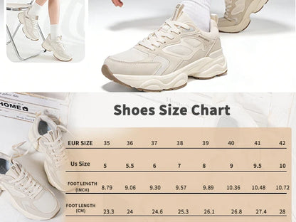 Baasploa Women Walking Shoes Lightweight Mesh Breathable Sport Shoes Comfort Soft Female Leather Height Increase Casual Sneakers