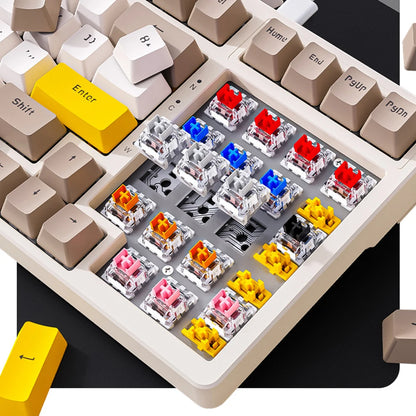K3 MAX Mechanical Keyboard Hotswap Red/Green Shaft Gamer Keyboard USB Wired RGB Backlight 100 Keys Russian for Computer Laptop