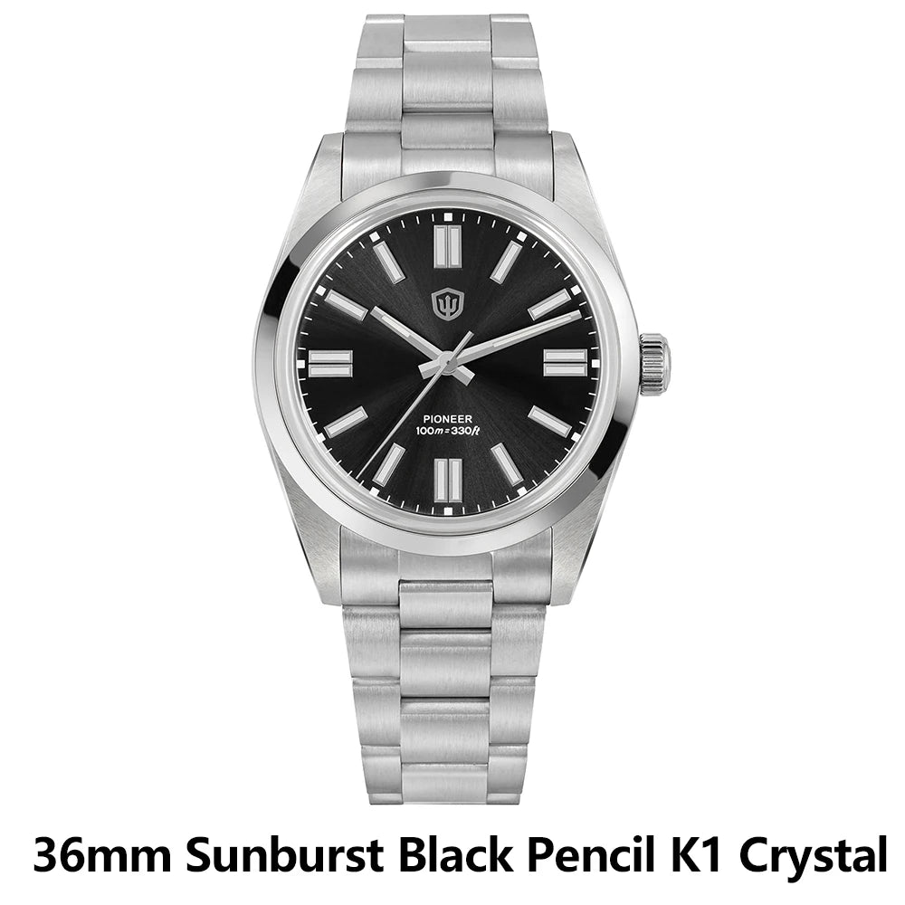 Watchdives WD1016 V3 Watch 37mm VH31 Sweep Quartz Movemet Stainless Steel Watch Waterproof Luminous Sapphire Men Wristwatch